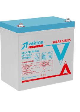 Vektor Energy GEL 12-55

Напряжение 12В

Емкость 55 Ач
